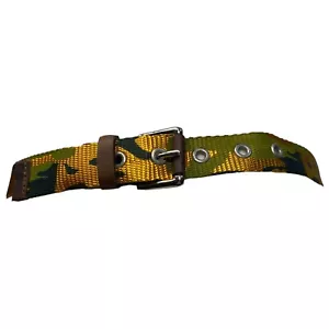 Old Navy Child Kids Camo Yellow Grommet Belt Youth Large NWT - Picture 1 of 6