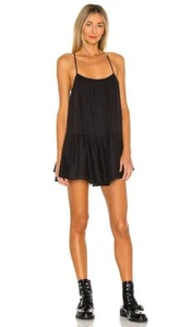 NEW LOVERS & FRIENDS loki mini dress swing criss cross strappy black MEDIUM - Picture 1 of 11