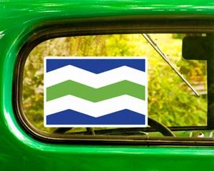 2 BURLINGTON VERMONT FLAG DECALs Sticker Bogo For Car Bumper Free Shipping - Picture 1 of 1