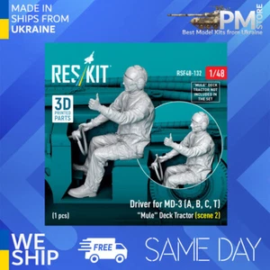 Reskit RSF48-0132 1/48 Driver for MD3 (A, B, C, T) Mule Deck Tractor scene2 1pcs - Picture 1 of 3