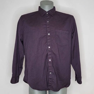 Neu ohne Etikett Bonobos Herren Slim Fit Wolle Ellenbogen Patches Stretch Knopf Hemd Pflaume XL kurz - Bild 1 von 10
