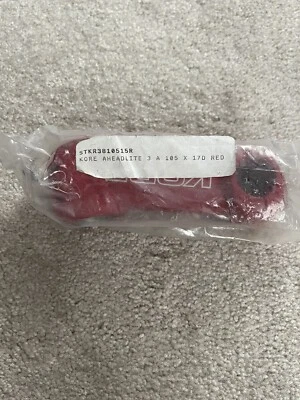 NIB Vintage Kore LiteStem3 Red Stem 1 1/8 Threadless 105mmX17 Deg 25.4mm MTB - Image 1 of 2