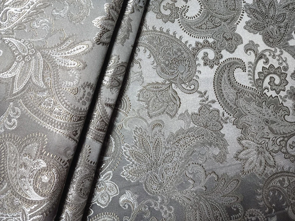 Muestras de tela de 3" x 6" - 5 patrones de coordinación en color topo/blanco plateado Foto 1 de 1