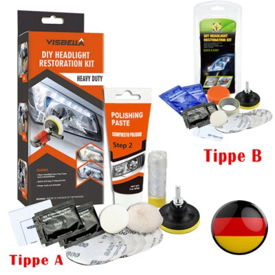 Profi Reparatur Set Scheinwerfer Politur Frontscheinwerfer Polieren Aufbereitung - Bild 1 von 4
