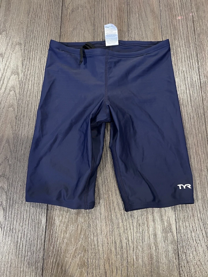 Mens TYR  Blue Spandex Jammers Compression Shorts swimsuit 30 - Image 1 of 1