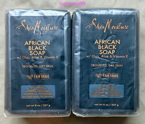Shea Moisture afrikanische schwarze Seife für unruhige trockene Haut - je 8 Unzen - 2 RIEGEL - Bild 1 von 6