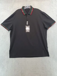 Barabas Herren Luxus Rot & Grün Strass Kurzarm Poloshirt Größe 2XL Neu mit Etikett - Bild 1 von 20