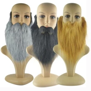 Fake Beard Realistic Fake Beard Halloween Fake Mustache  Halloween Costume - Picture 1 of 16