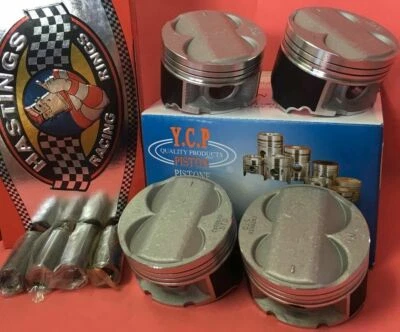 YCP B20 84.5mm Oversize HighComp Pistons + Hastings Racing Rings For Honda Acura - Image 1 of 4