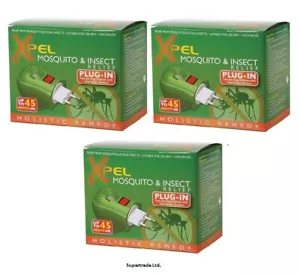 Xpel Mosquito & Insect Repellent 2pin Plug-In Diffuser Relief Solution 35ml X 3 - Picture 1 of 4