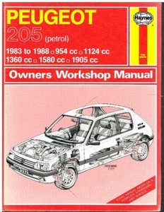 PEUGEOT 205 1.0 1.1 1.4 1.6 1.9 PETROL INCL GTI & CTI (1983-88) WORKSHOP MANUAL - Picture 1 of 1