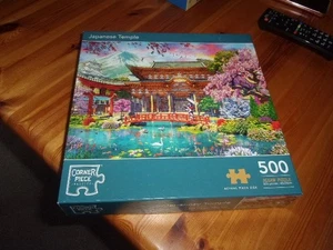 2024 JAPANESE TEMPLE BY DOMINIC DAVISON 500 PIECE CORNER PIECE JIGSAW PUZZLE VGC - Picture 1 of 1