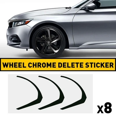 Chrome Delete Blackout Overlay Trim for 2018-22 Honda Accord 19" Sport Wheel Rim - Image 1 of 4