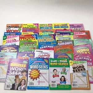 Dell Penny Press Word Seek Word Search Puzzle Books Unused Mixed Lot of 40 - Picture 1 of 6