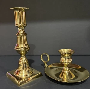 Candelieri Baldwin vintage MCM ottone massiccio - lotto misto - camera - bastone e balaustra - Foto 1 di 8