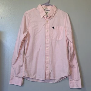 Vintage Abercrombie & Fitch Herren Größe Lg Muskel Knopfleiste Langarm Y2K Preppy - Bild 1 von 12