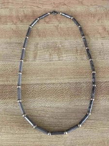 Vintage Sterlingsilber 14-3/4" Kugel & Stab Halsband Halskette - 14 Gramm - Bild 1 von 5