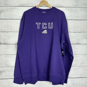 Champion TCU Texas Christian University Crewneck Pullover Sweater Purple Size XL - Picture 1 of 6