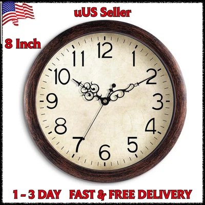 Wall Clock Battery Operated Silent Non-Ticking Vintage Wall Clock for LivingRoom - Image 1 of 4