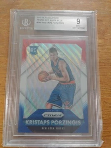 2015-16 Panini Prizm Kristaps Porzingis RWB Prizm Rookie Card BGS 9 Mint - Picture 1 of 1