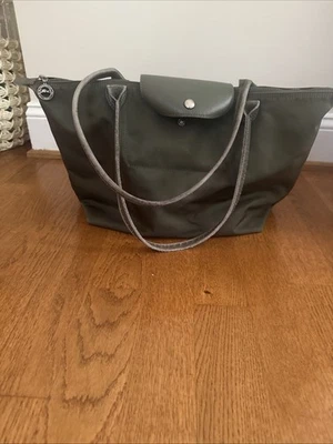 longchamp neo le pliage Large Tote Bag Army Green USED Worn - Image 1 of 4
