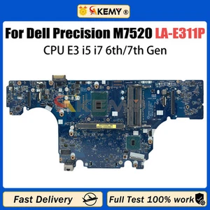 LA-E311P For DELL 7520 M7520 0W513H 07VJ0M Motherboard with E3 I5 I7 6th/7th CPU - Picture 1 of 1
