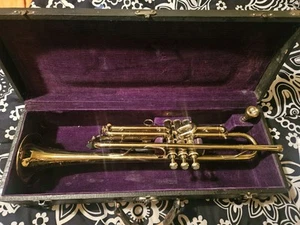 Marceau & Co B flat Trumpet With Case, Mouthpiece, Straight Mutes.Nice! - Picture 1 of 16