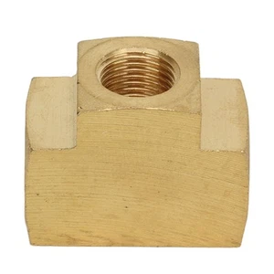 3 Way Pipe Connector Brass 1/8in Thread Female T Fitting For Air Water Gas Fuel - Picture 1 of 22