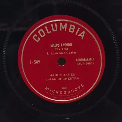 1949 Harry James Sleepy Lagoon Foxtrot Microgroove 7" 33 RPM Big Band 1-509 Foto 1 de 4