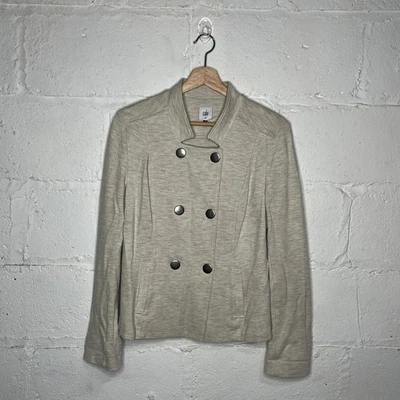 CABI 女式燕麦片双排扣查理夹克风格 3028 中号 — 第 1/4 张图片