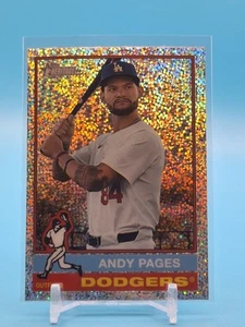 Andy Pages 2025 Topps Heritage Chrome Sparkle Refractor #379 Dodgers - Bild 1 von 2