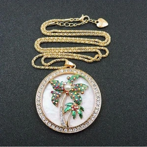 Betsey Johnson Halskette Kristall Palme goldfarben - Bild 1 von 2