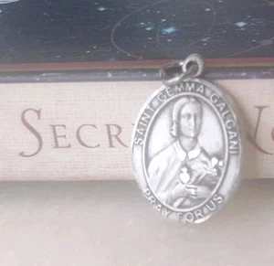 Saint Gemma Galgani Pendant Silver Mystic Passionist Catholic Sterling Bliss - Picture 1 of 9