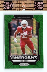 2024 Panini Prizm #17 Trey Benson Emergent Wave Green Prizm RC - Picture 1 of 2