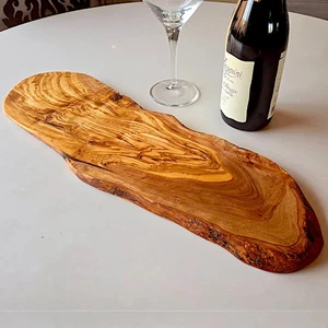 Premium massives Olivenholz rustikal Wurstwaren Schneiden Schneidebrett Geschenk UK - Bild 1 von 15