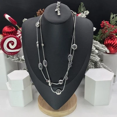 Collar Estación Desplazamiento Largo Brighton Contempo Tono Plata 38–40" Ajustable Foto 1 de 4