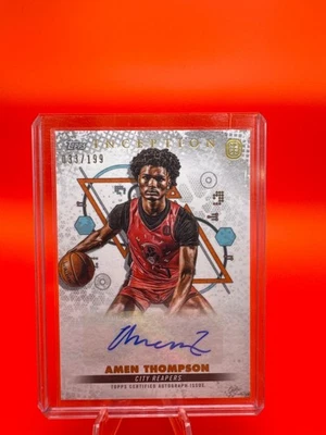 Amen Thompson Topps Inception /199 Autograph - Image 1 of 2