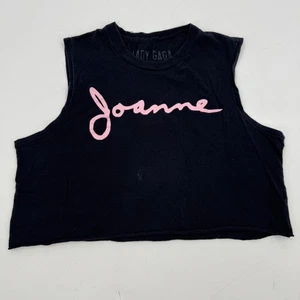 Lady Gaga Joanne Crop Top Sleeveless Tank Shirt Black Pink Concert Music - Picture 1 of 6
