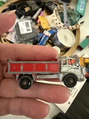 Matchbox 1961 3-B3 Originals Bedford Tipper Vintage Diecast Red Gray Toy Vehicle - Image 1 of 4