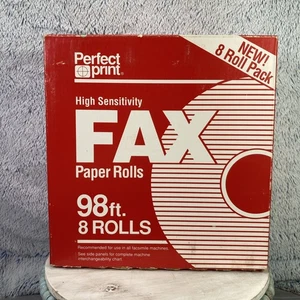 Fax Paper Perfect Print 7 Rolls High Sensitivity 8.5" x 98’ .5” Core Diameter - Picture 1 of 5