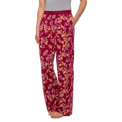 Calça de dormir feminina Life Is Good Flower Toss Cherry Lounge média nova com etiquetas - Imagem 1 de 2