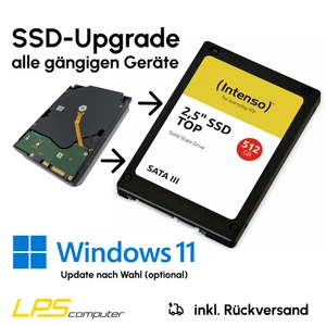 SSD-Upgrade-Service | HDD auf SSD Klonen & Windows 11 Update | inkl. Rückversand - Picture 1 of 5