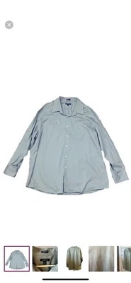 Camisa de vestir Claiborne para hombre 18 36/37 ajuste ceñido algodón verde salvia carrera oficina  Foto 1 de 4