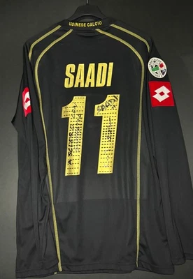 Maglia Udinese Saadi Gheddafi match worn issued Home vintage Libya XL signed - Immagine 1 di 4