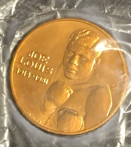 Joe Louis Copper Medallion World Heavyweight Boxing Champion Sealed Collectible - Picture 1 of 8
