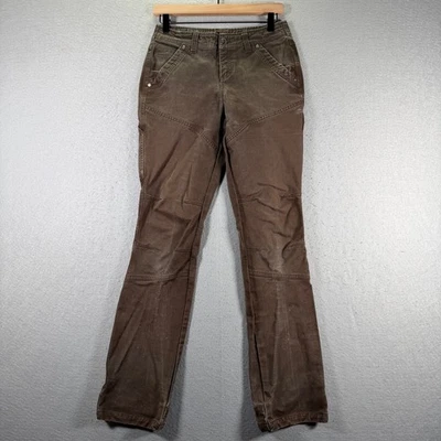 Pantalones cargo Kuhl para mujer 2 largos marrón mezcla de algodón estilo utilitario grueso al aire libre Foto 1 de 4