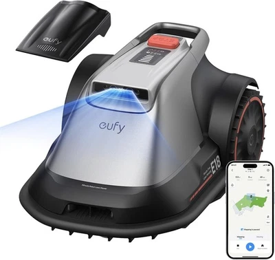 NOVO! Cortador de grama robô eufy E18 – sem fio, mapeamento automático, 13.000 pés quadrados, vFSD - Imagem 1 de 4