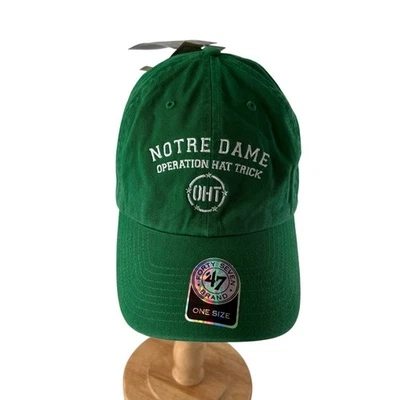 47 Marca Notre Dame Operación Sombrero Truco OHT Verde Sombrero Ajustable NUEVO Foto 1 de 4