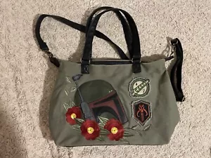 Loungefly STAR WARS Mandalorian Boba Fett Crossbody Handbag Purse Tote RARE - Picture 1 of 11