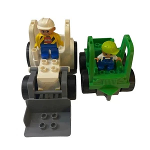 Duplo Construction Front Loader Trucks Tractors Figures People Workers - Picture 1 of 7